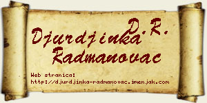 Đurđinka Radmanovac vizit kartica